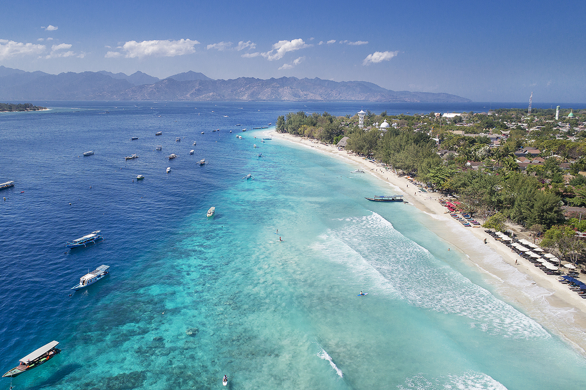 Quần đảo Gili sở hữu những bãi biển được cho là đẹp nhất Indonesia. Tour du lịch Indonesia.